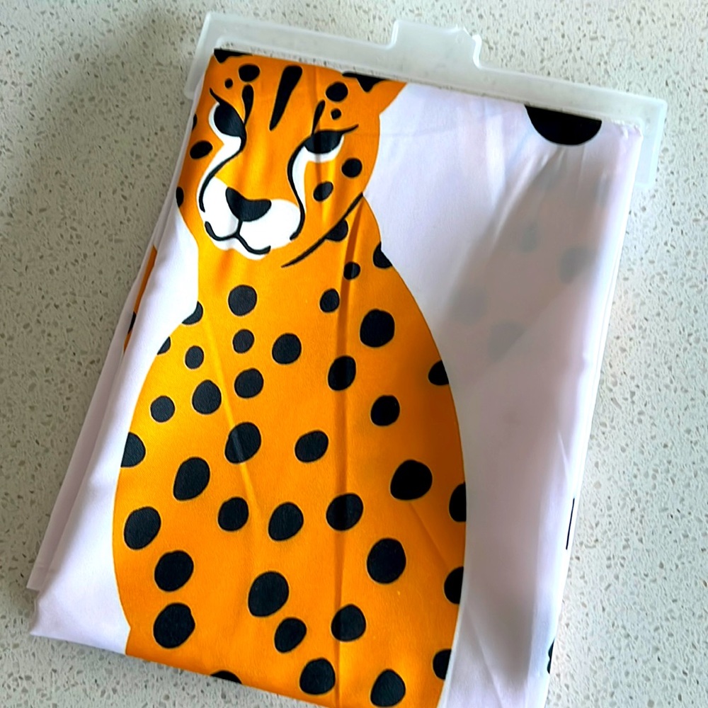 New (without tags) Cheetah Print Shower Curtain